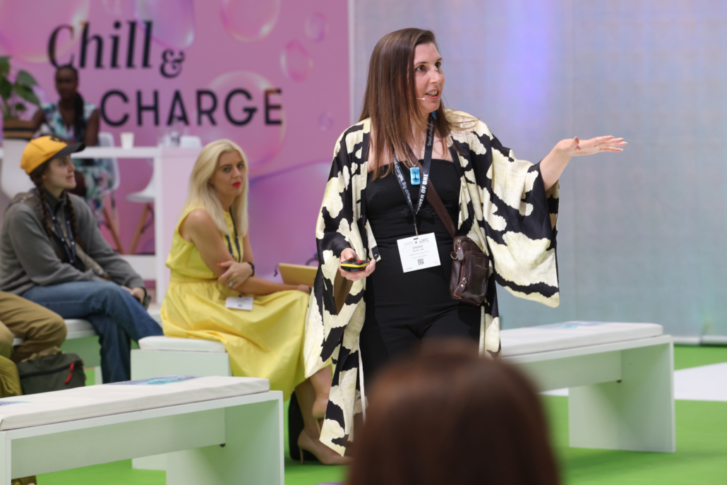 People gathering at a fashion and circularity event